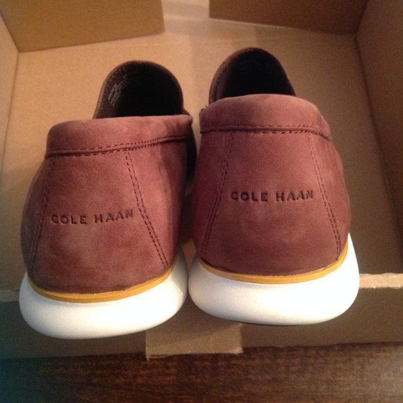 Cole Haan Men's ZeroGrand Venetian Rust Brown Nubuck Leather Loafers 11.5M  NWOB - Picture 4 of 10